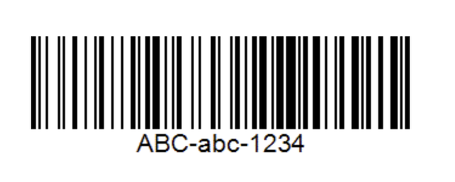 Example of a Code-128 barcode generated online